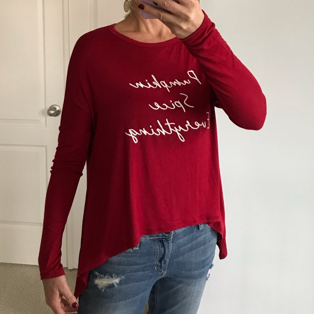‘Pumpkin Spice Everything’ Long Sleeve Tee - Picture 3 of 5
